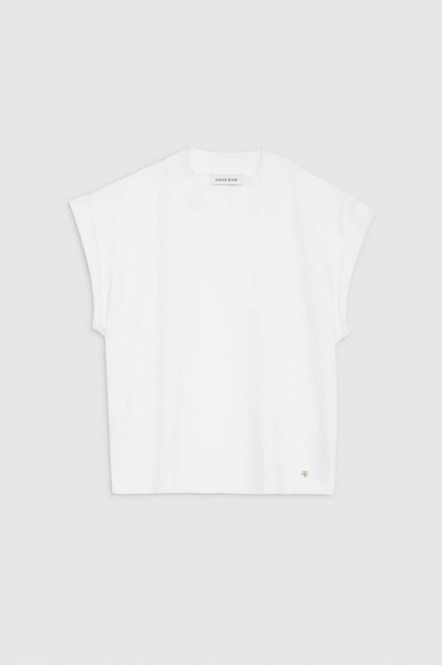 Anine Bing T-Shirt CASPEN TEE in Weiß