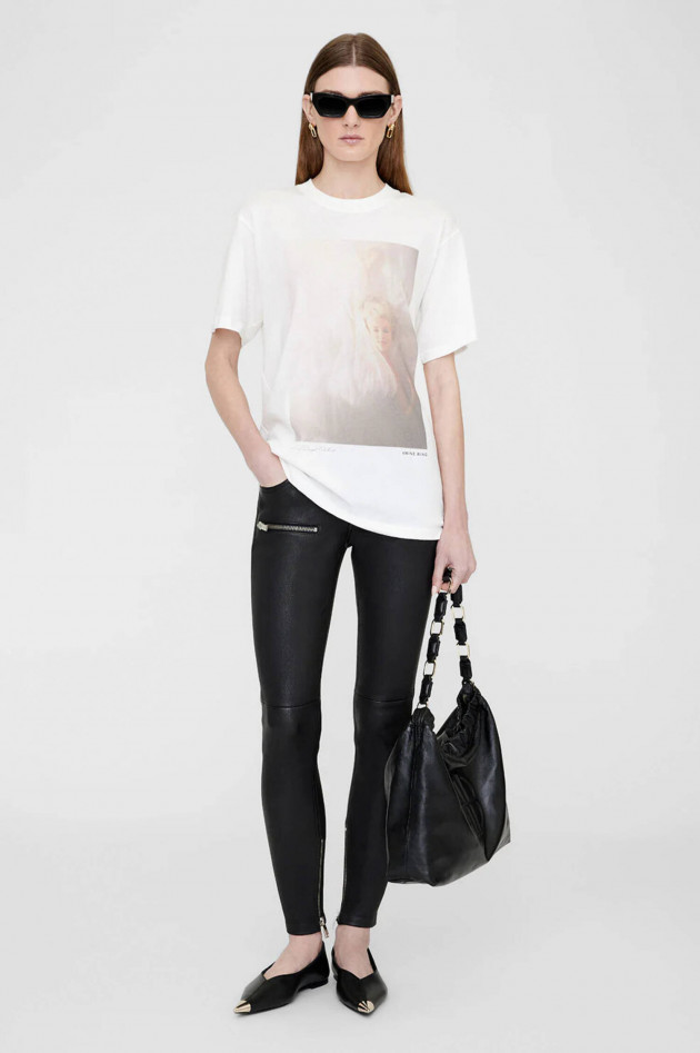 Anine Bing T-Shirt LILI TEE mit Print in Weiß