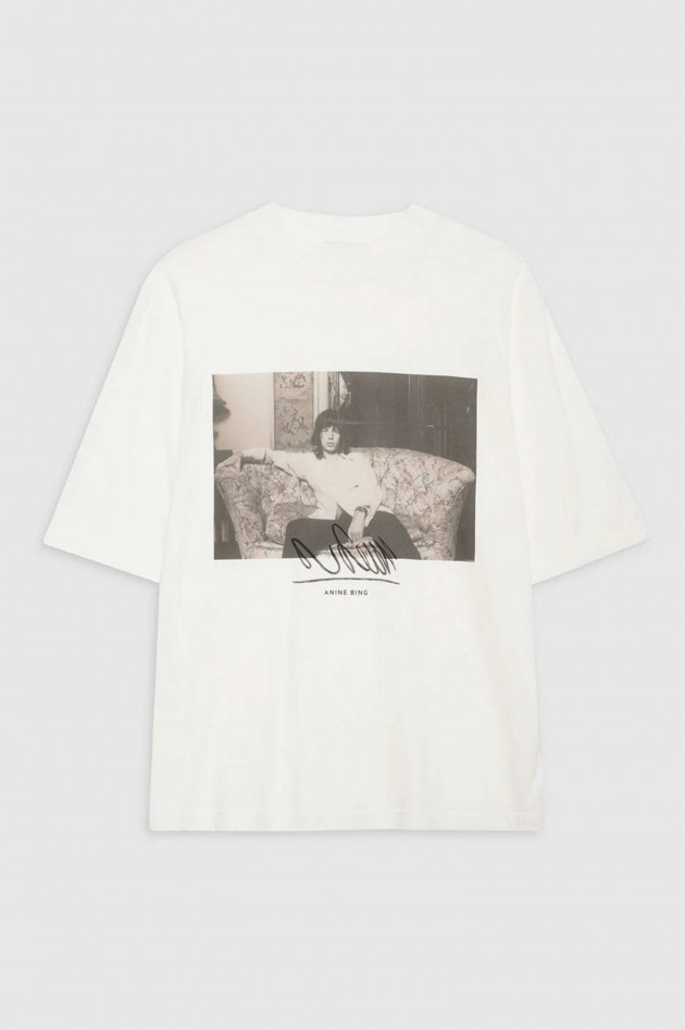 Anine Bing T-Shirt MICK JAGGER in Ivory