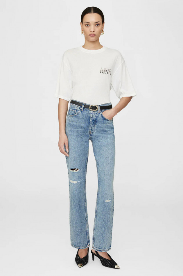 Anine Bing T-Shirt CASON mit Backprint in Ivory