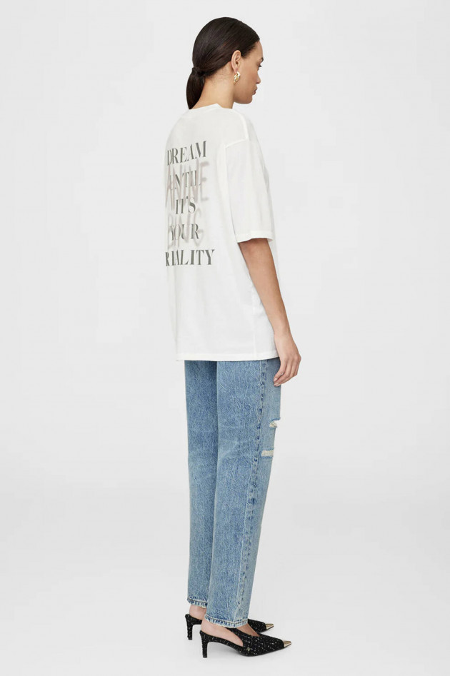 Anine Bing T-Shirt CASON mit Backprint in Ivory