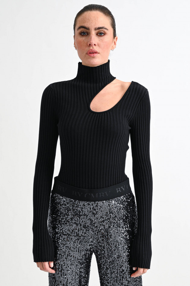 ANINE BING Turtleneck Shirt VICTORIA mit Cutout in Schwarz