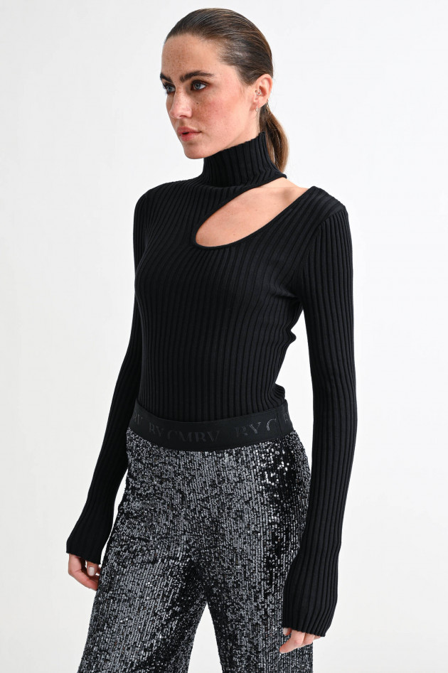 ANINE BING Turtleneck Shirt VICTORIA mit Cutout in Schwarz