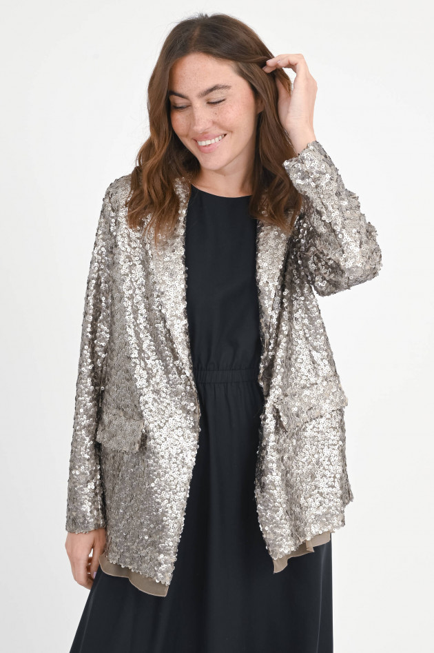Antonelli Firenze Pailletten Blazer VIRGINIA in Taupe