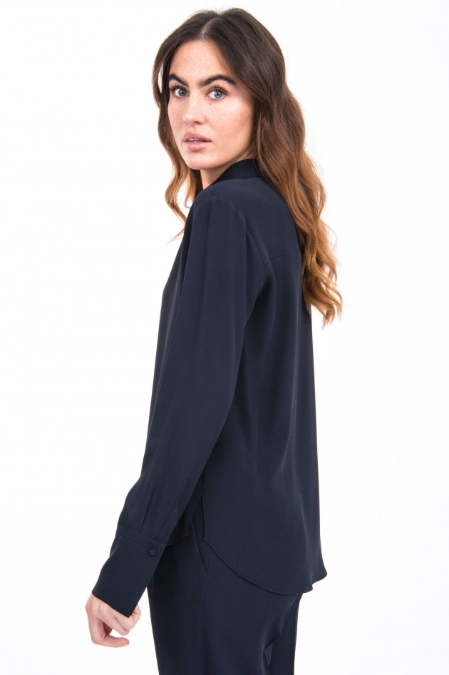 Antonelli Firenze Bluse BABA aus Seiden-Mix in Marine