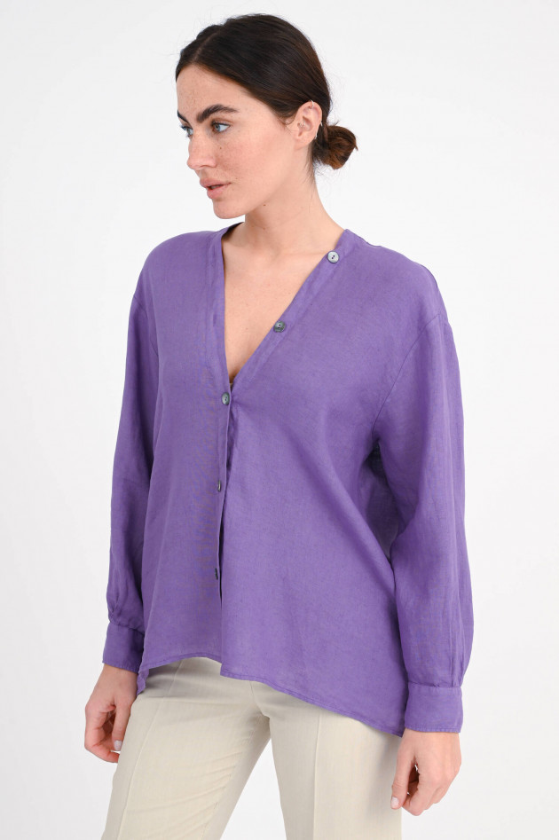 Antonelli Firenze Leinenshirt in Viloett