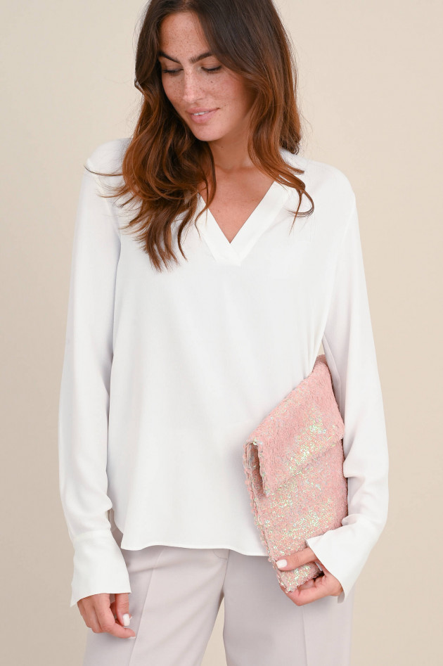 Antonelli Firenze Crepe Bluse AVERSA in Weiß