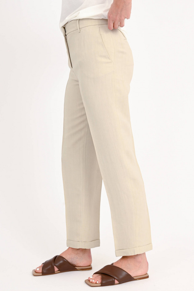 Antonelli Firenze Viskose/Leinen-Mix Hose in Beige