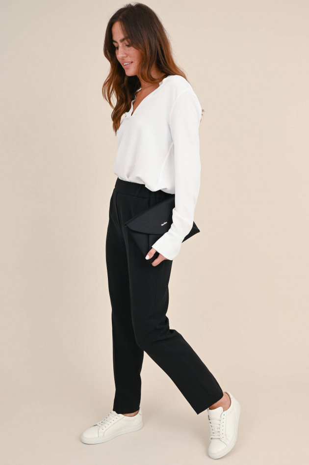 Antonelli Firenze Wollcrepe Hose SIDRO in Schwarz