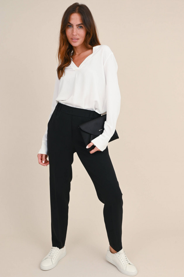 Antonelli Firenze Wollcrepe Hose SIDRO in Schwarz