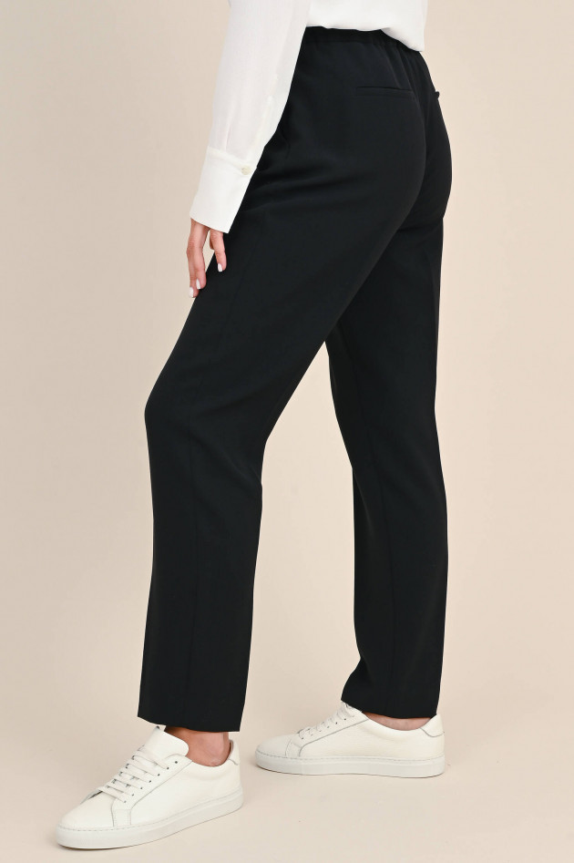 Antonelli Firenze Wollcrepe Hose SIDRO in Schwarz