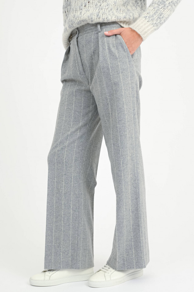 Antonelli Firenze Hose mit Nadelstreifen in Grau/Creme