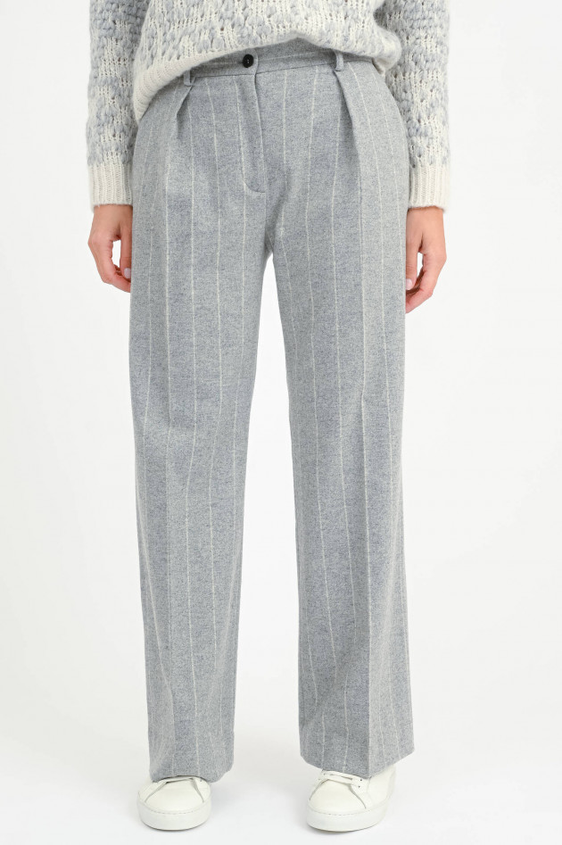 Antonelli Firenze Hose mit Nadelstreifen in Grau/Creme