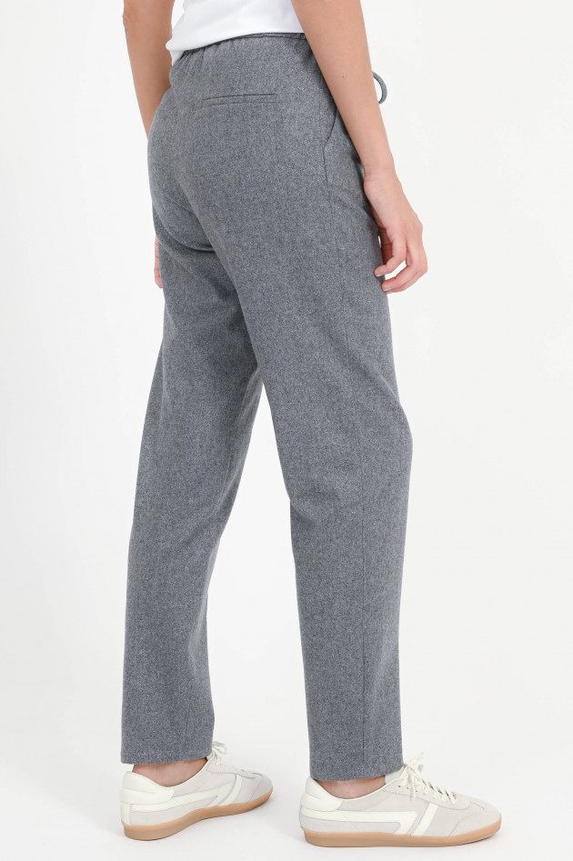 Antonelli Firenze Wollhose mit Glitzer-Optik in Silbergrau