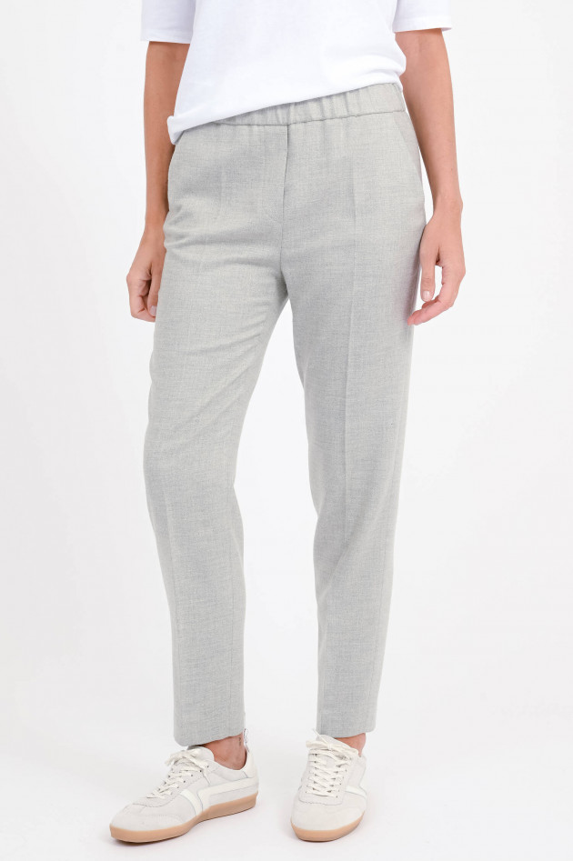 Antonelli Firenze Woll-Mix Hose in Hellgrau meliert