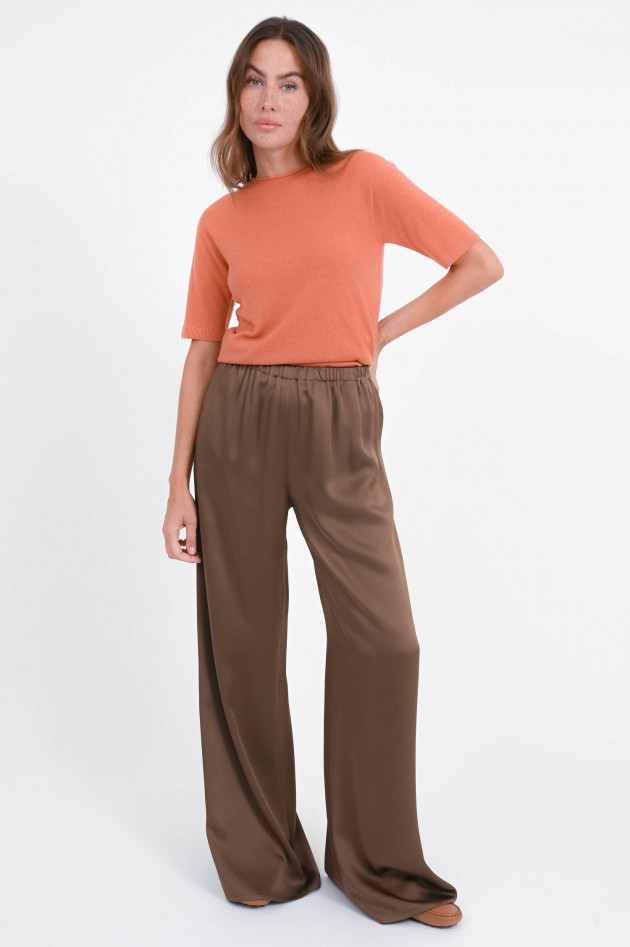 Antonelli Firenze Hose in Satin-Optik in Marron