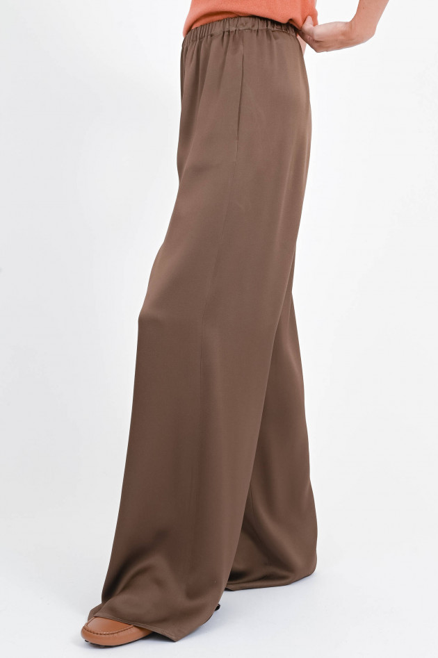 Antonelli Firenze Hose in Satin-Optik in Marron