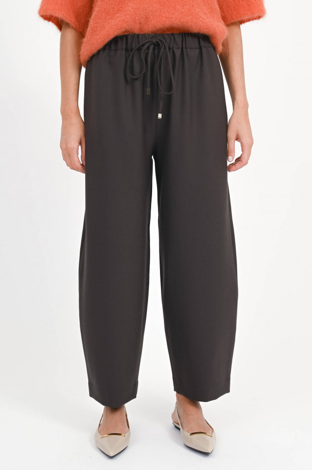 Antonelli Firenze Ballonhose mit elastischem Bund in Chocolate