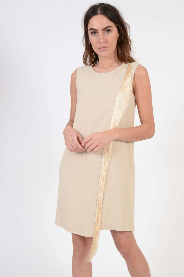 Antonelli Firenze Kleid mit Fransen in Beige