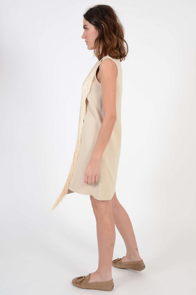 Antonelli Firenze Kleid mit Fransen in Beige