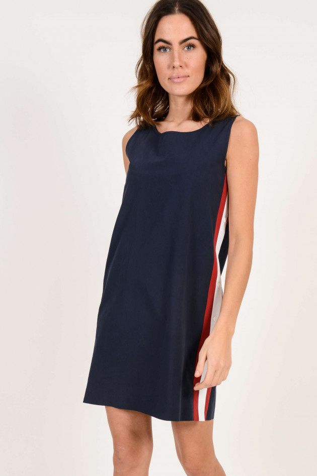 Antonelli Firenze Kleid mit Seitenstreifen und Druckknopfleiste in Navy