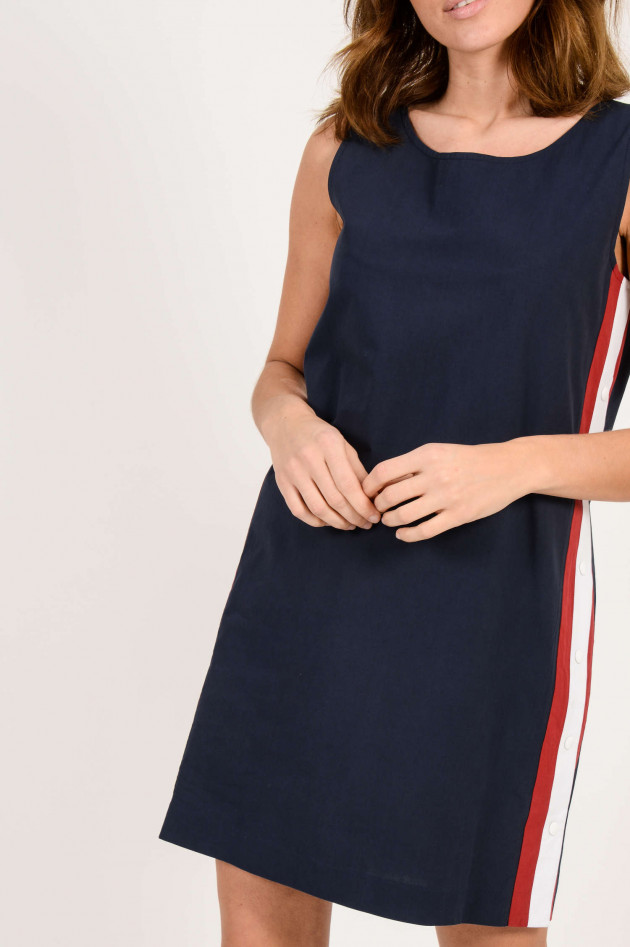 Antonelli Firenze Kleid mit Seitenstreifen und Druckknopfleiste in Navy