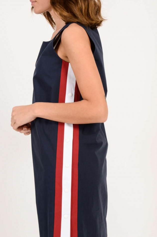 Antonelli Firenze Kleid mit Seitenstreifen und Druckknopfleiste in Navy