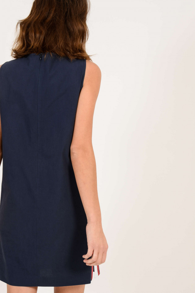 Antonelli Firenze Kleid mit Seitenstreifen und Druckknopfleiste in Navy