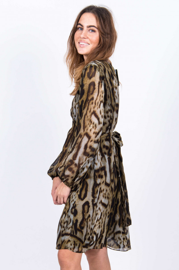 Antonelli Firenze Animal Print Kleid in Oliv