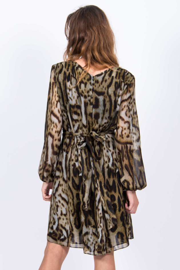 Antonelli Firenze Animal Print Kleid in Oliv