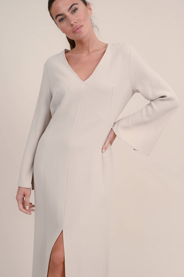 Antonelli Firenze Woll-Crepé Kleid in Beige