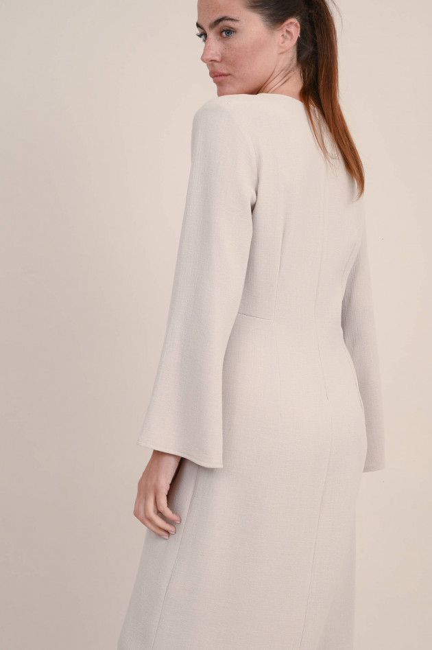 Antonelli Firenze Woll-Crepé Kleid in Beige