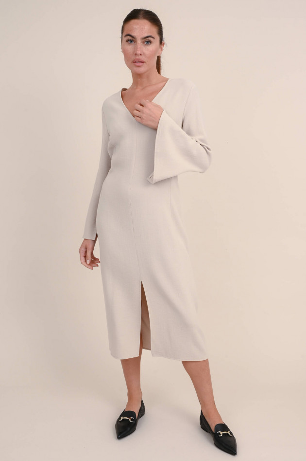 Antonelli Firenze Woll-Crepé Kleid in Beige