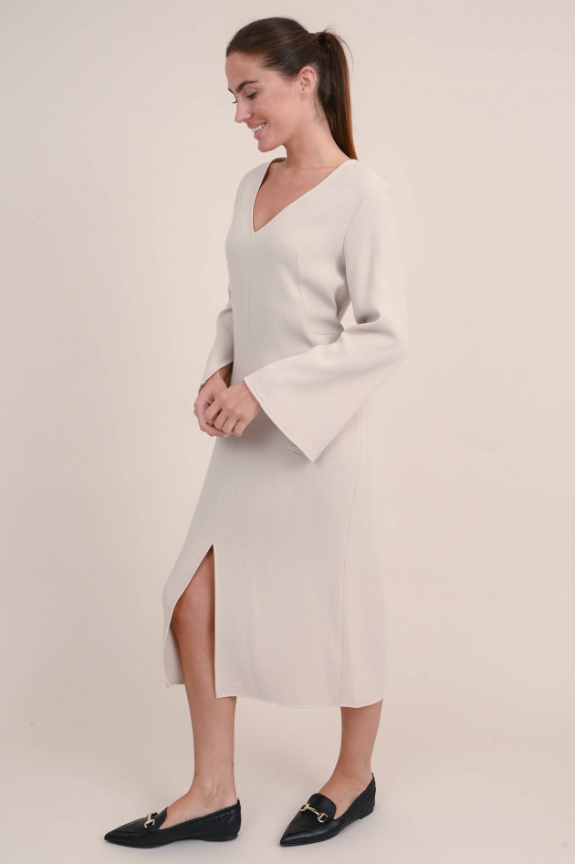 Antonelli Firenze Woll-Crepé Kleid in Beige