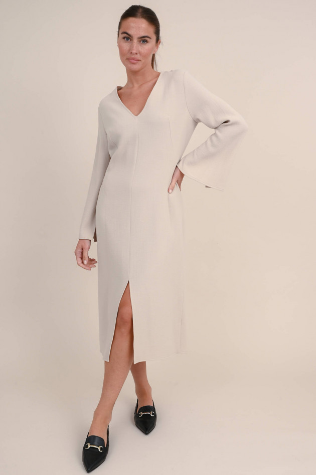 Antonelli Firenze Woll-Crepé Kleid in Beige