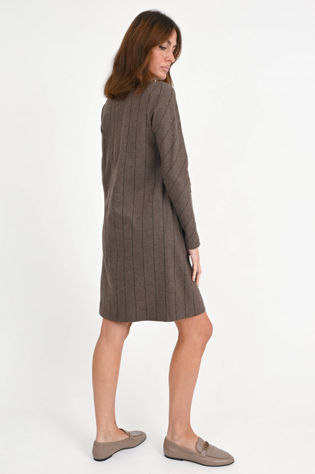 Antonelli Firenze Kleid LENTINI mit Nadelstreifen Dunkelbraun