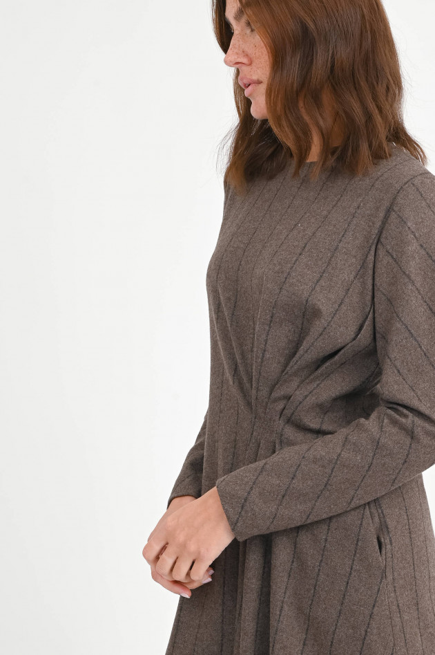 Antonelli Firenze Kleid LENTINI mit Nadelstreifen Dunkelbraun