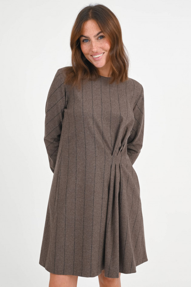 Antonelli Firenze Kleid LENTINI mit Nadelstreifen Dunkelbraun