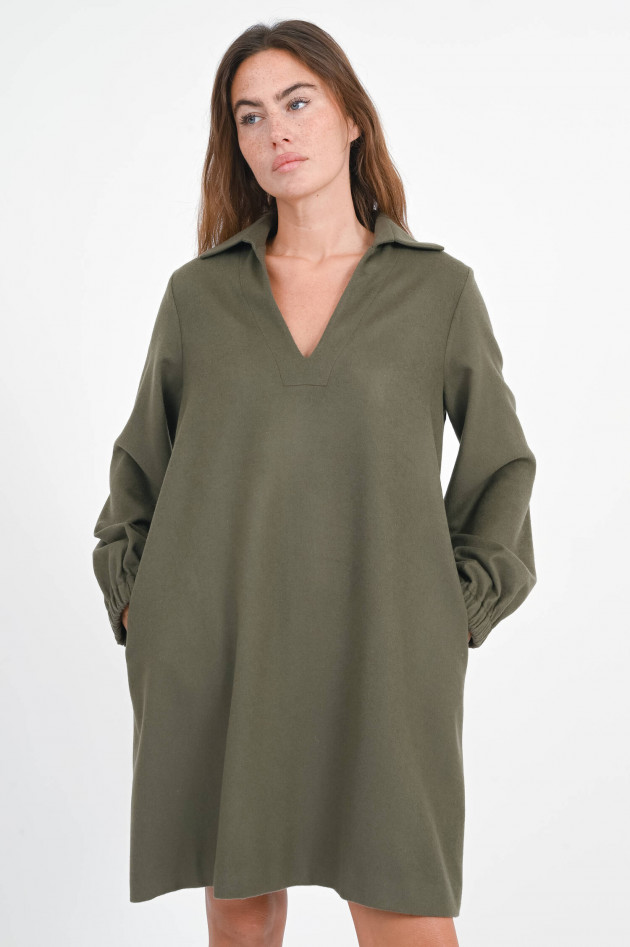Antonelli Firenze Loose Fit Wollkleid in Soft Forest