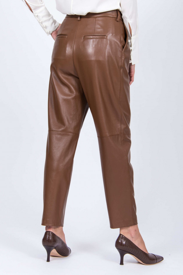 Antonelli Firenze Lederhose mit Bundfalte in Cognac