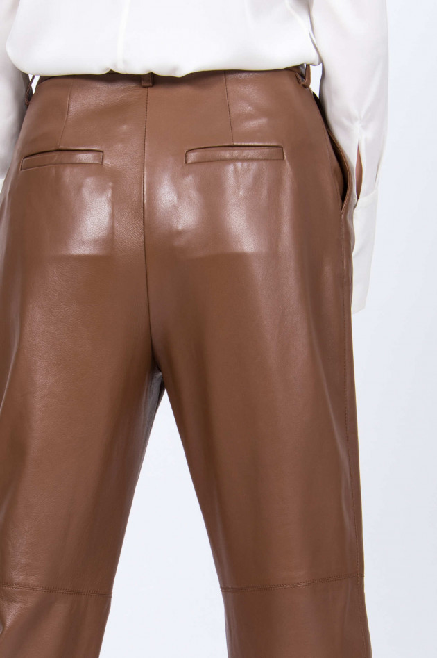 Antonelli Firenze Lederhose mit Bundfalte in Cognac