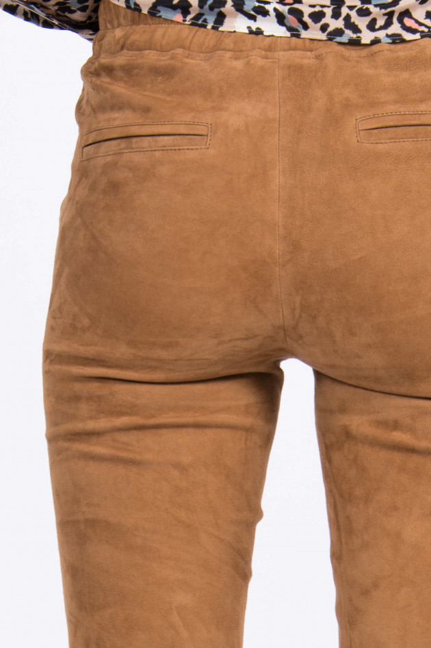 Arma  Hose CHATOU aus Veloursleder in Camel