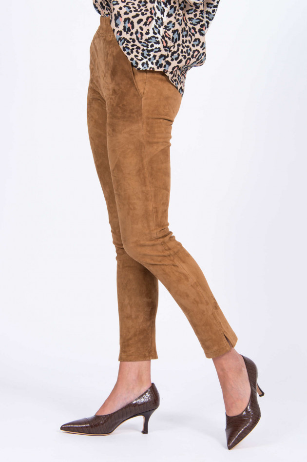 Arma  Hose CHATOU aus Veloursleder in Camel