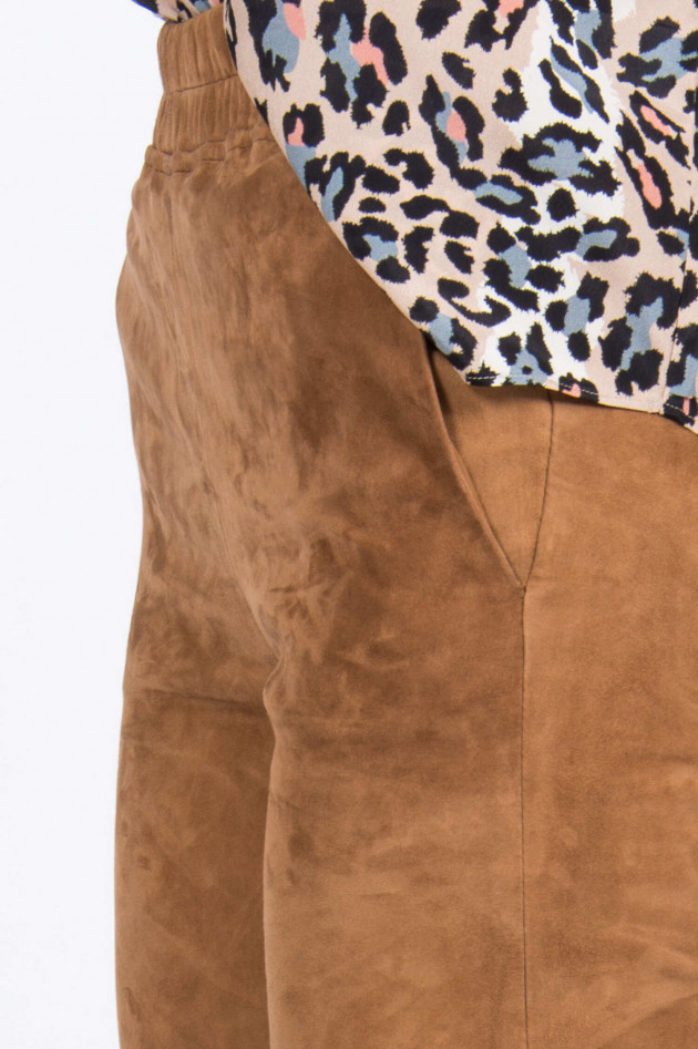 Arma  Hose CHATOU aus Veloursleder in Camel