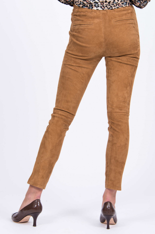 Arma  Hose CHATOU aus Veloursleder in Camel