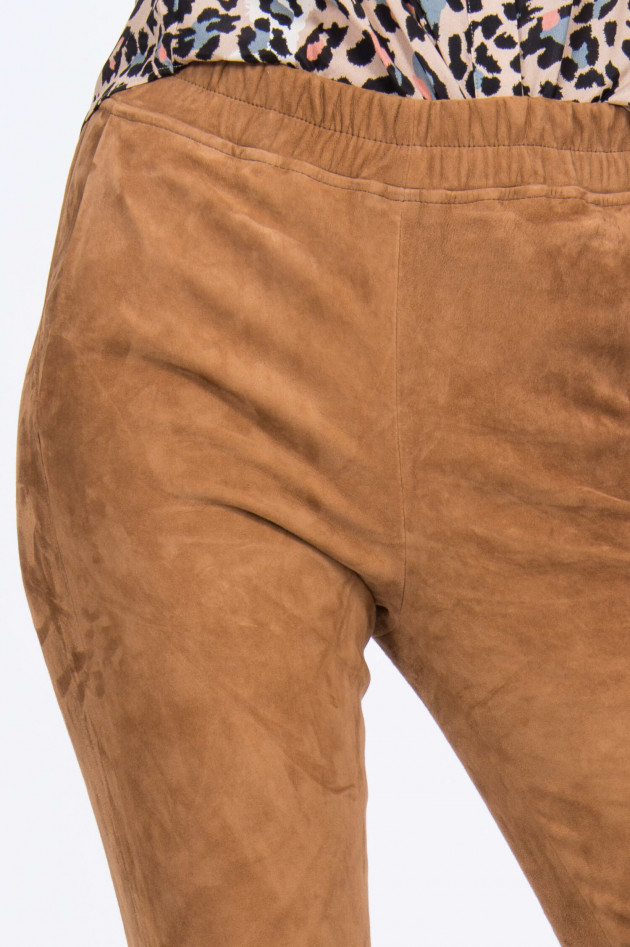 Arma  Hose CHATOU aus Veloursleder in Camel