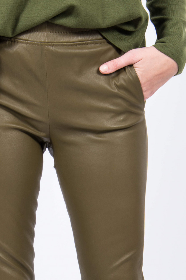 Arma  Lederhose PROVENCE mit elastischem Bund in Oliv