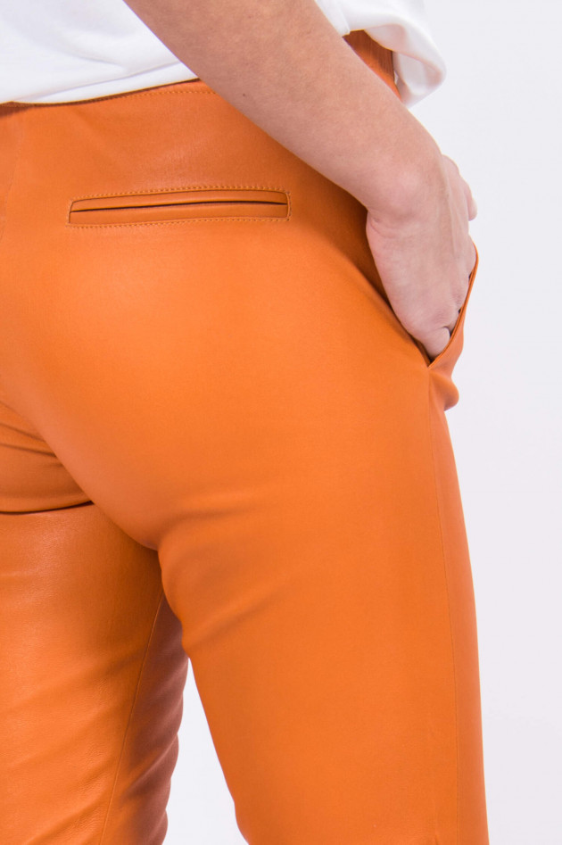 Arma  Lederhose mit elastischem Bund in Orange