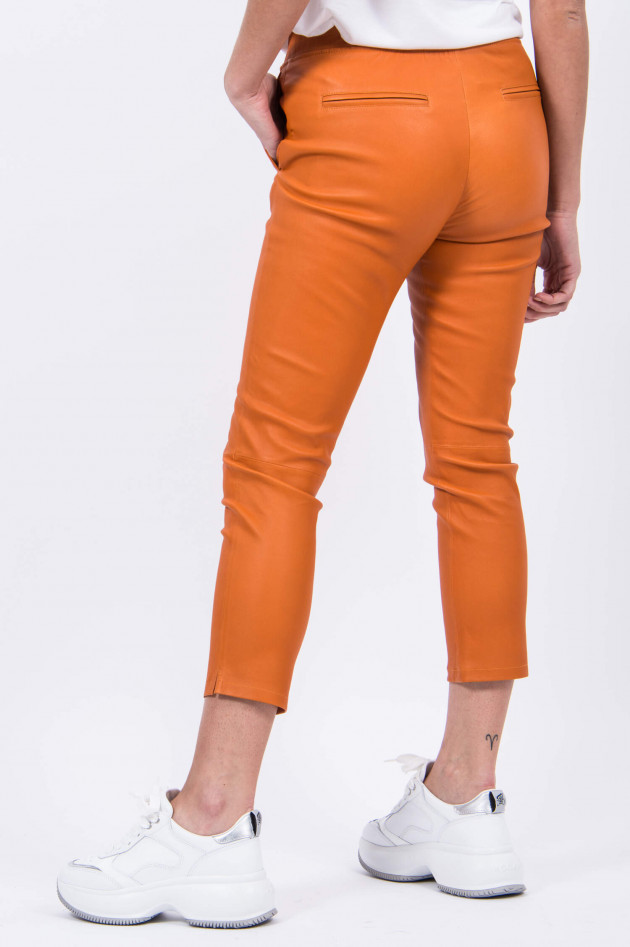 Arma  Lederhose mit elastischem Bund in Orange