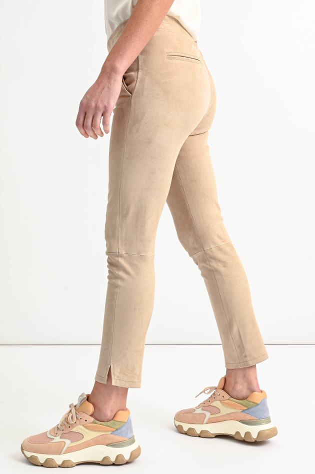 Arma  Hose PROVENCE aus Veloursleder in Sand